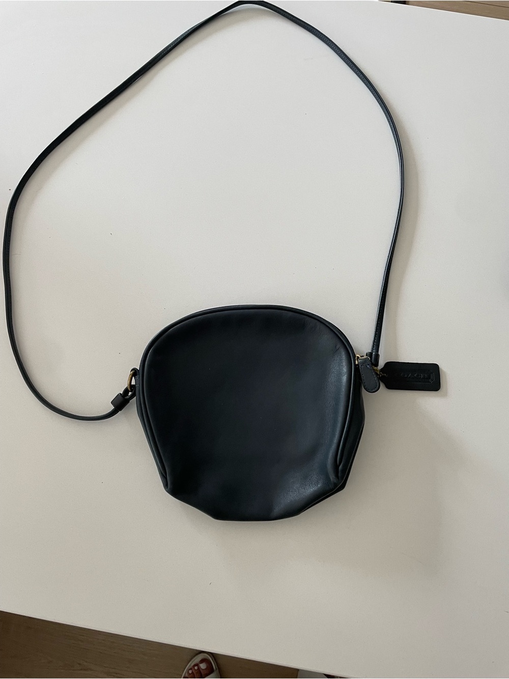 Vintage Coach Black Soft Leather Crossbody Bag Purse Excellent!